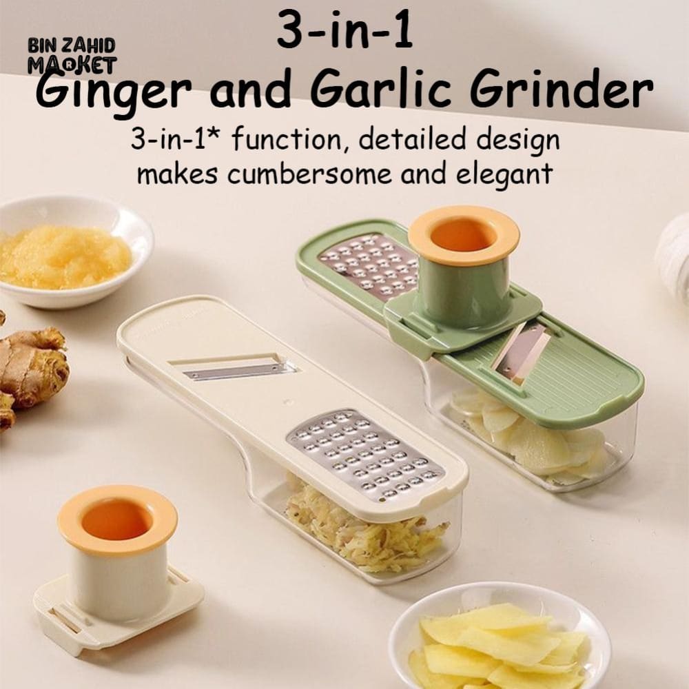 3-IN-1 GARLIC & GINGER GRINDER WITH STORAGE BOX