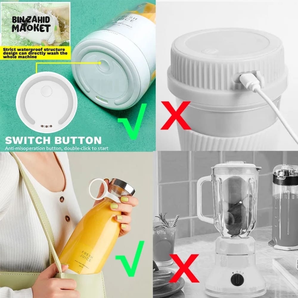 4X BLADES RECHARGEABLE JUICER BLENDER