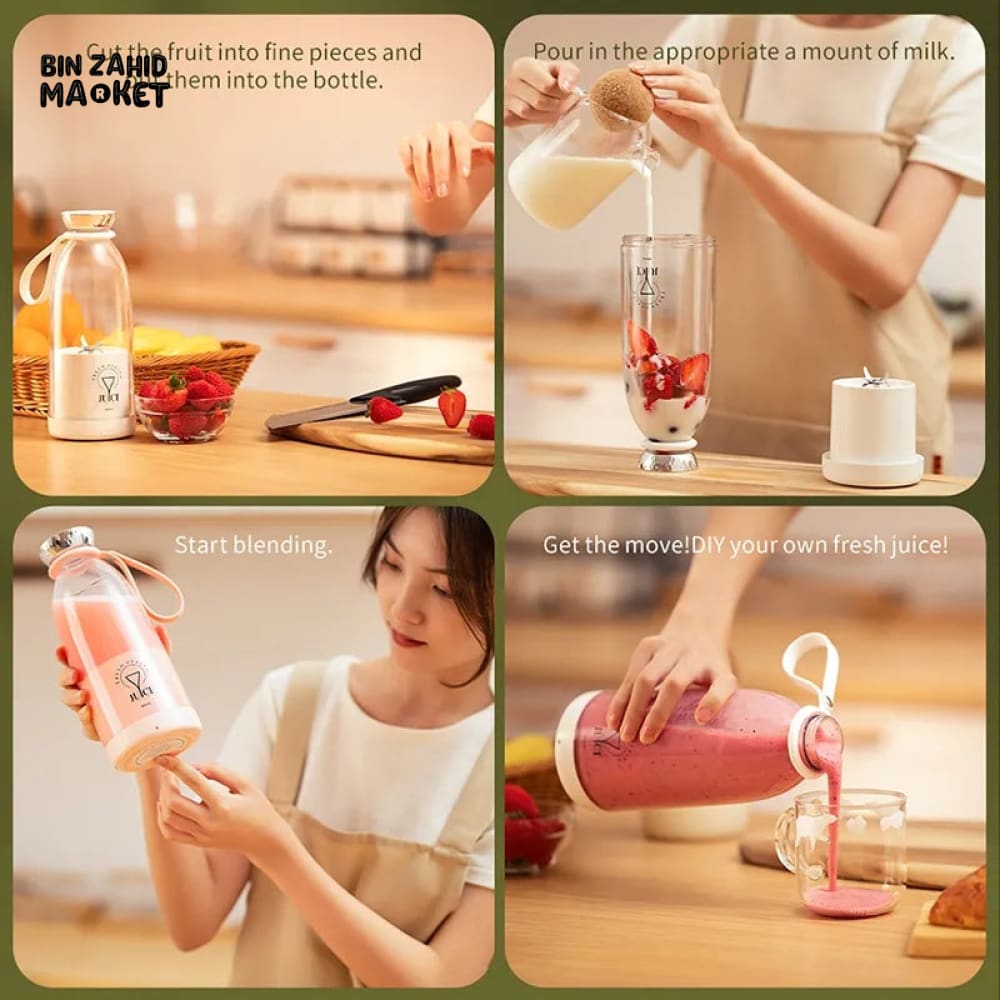 4X BLADES RECHARGEABLE JUICER BLENDER