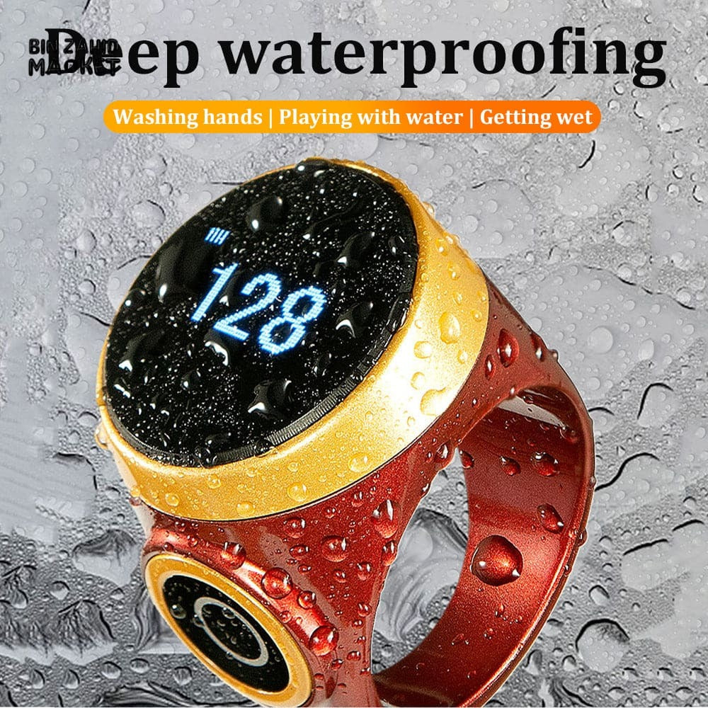 SMART WATERPROOF DIGITAL ZIKR TASBEEH RING – BLUETOOTH 5 PRAYER TIME REMINDER SMART WEARABLE COUNTER