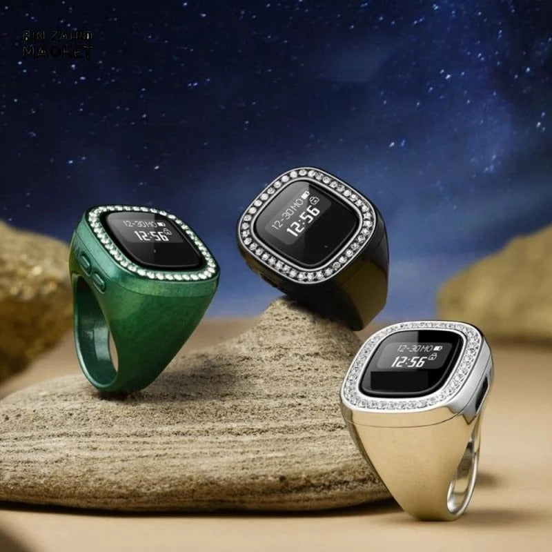 MULTIFUNCTIONAL DIAMOND DIGITAL COUNTER RING – SMART REMINDER TASBEEH PRAYER RING