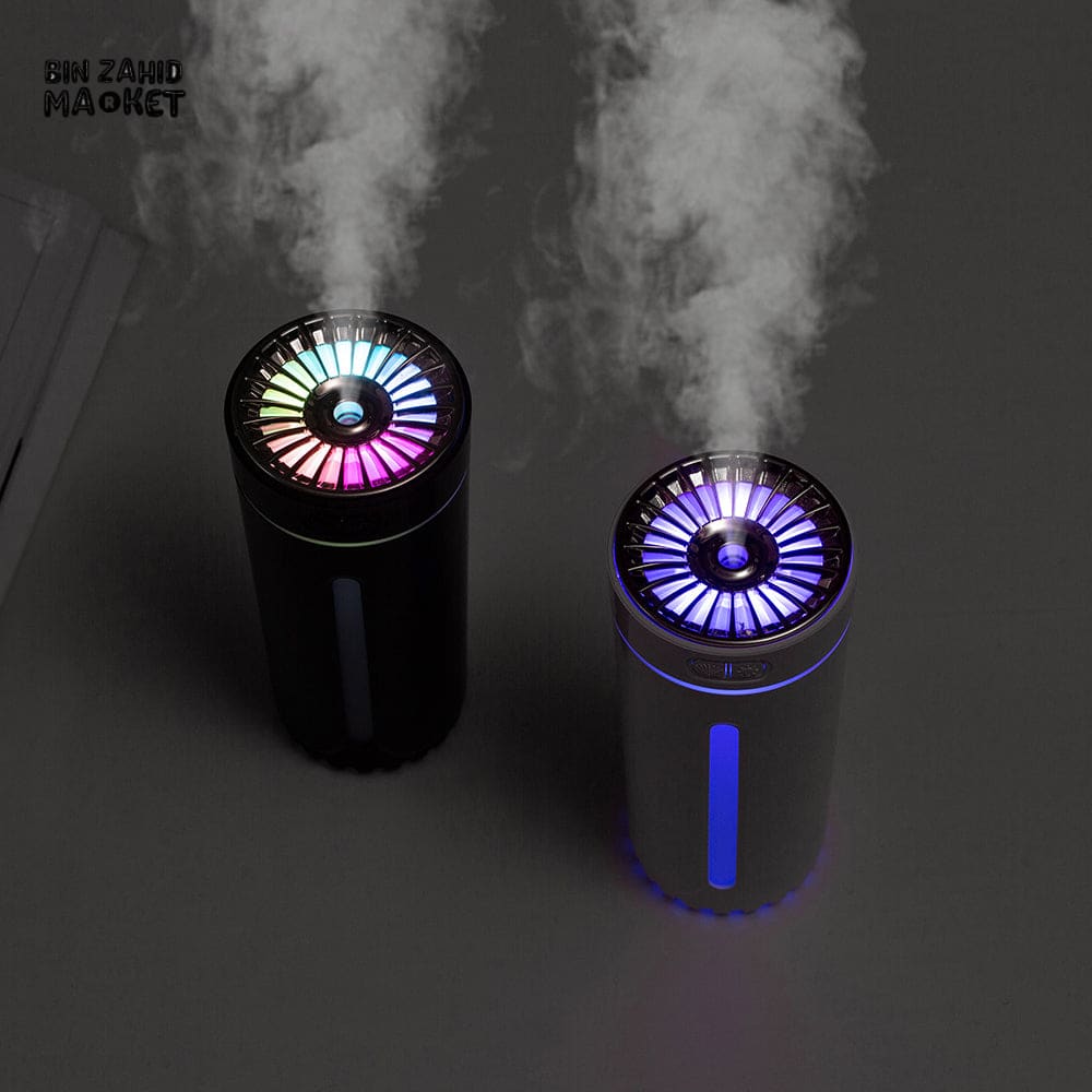 PORTABLE CAR AIR HUMIDIFIER – USB MIST MAKER WITH RGB LED MOOD LIGHT
