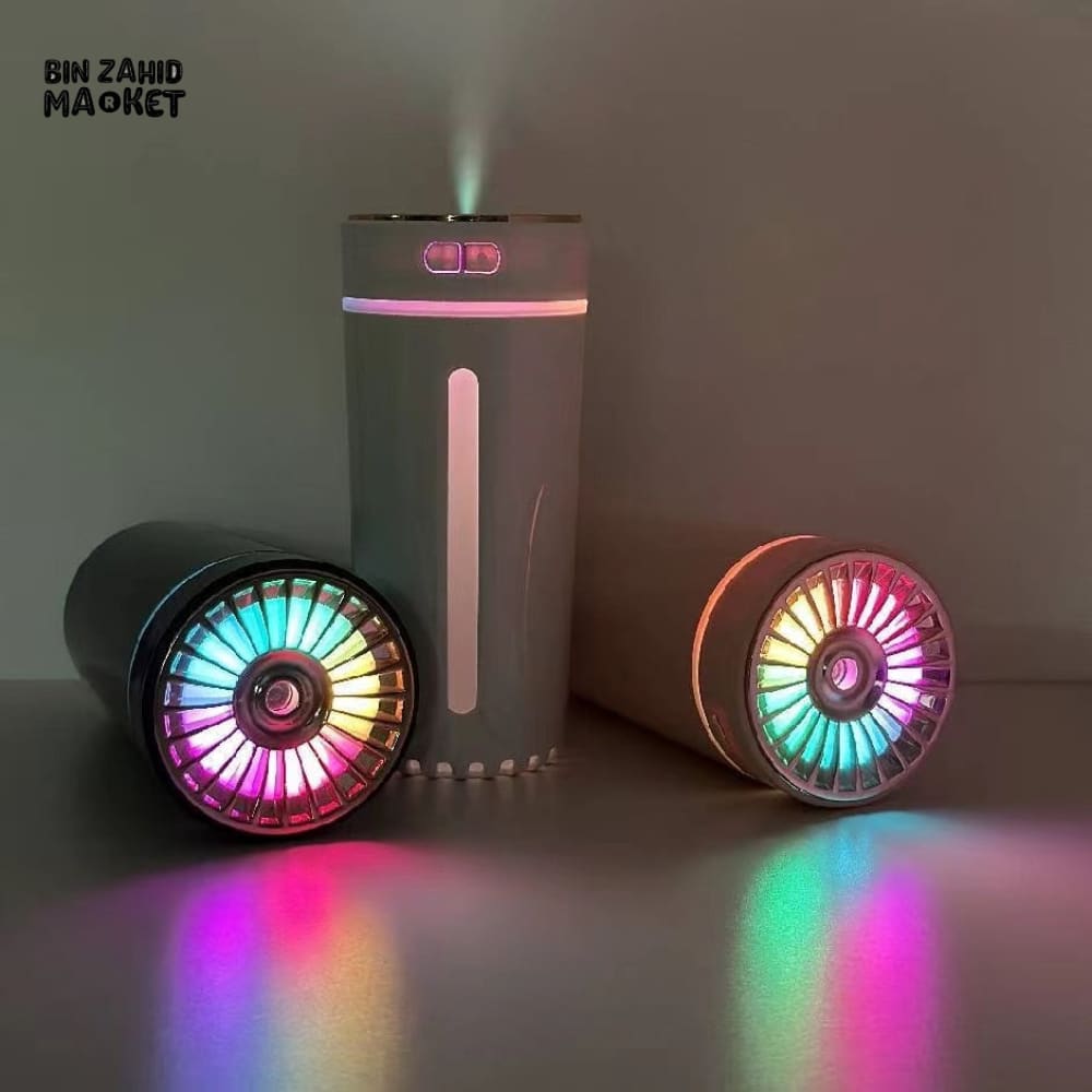 PORTABLE CAR AIR HUMIDIFIER – USB MIST MAKER WITH RGB LED MOOD LIGHT