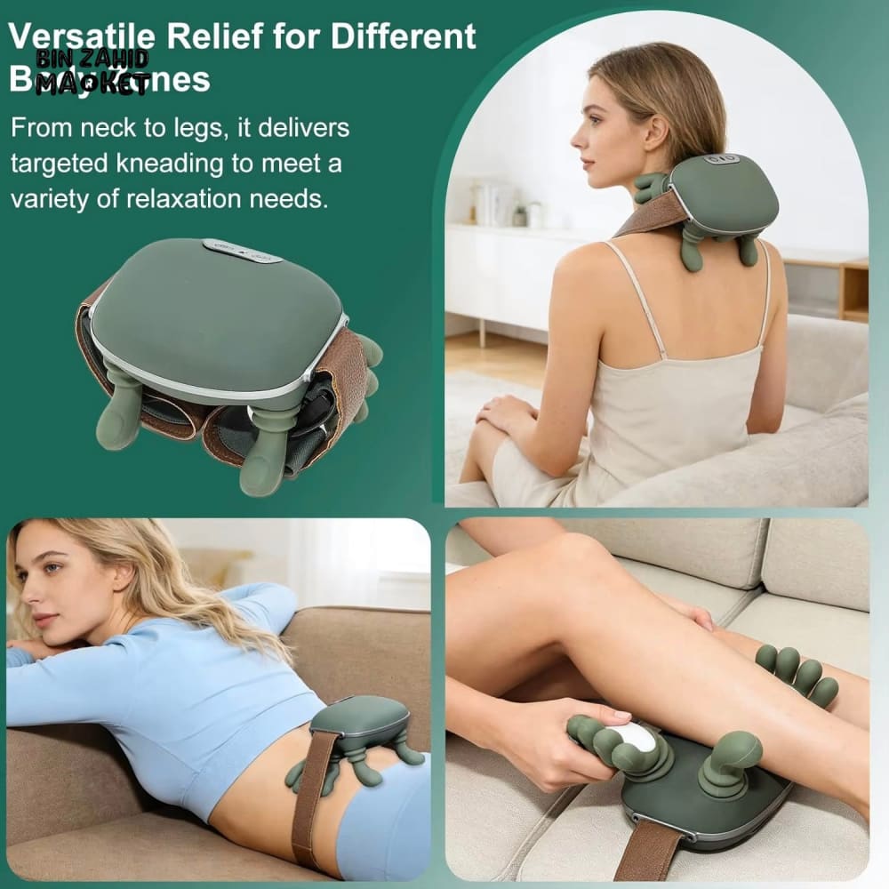 TRAPEZIUS NECK & SHOULDER MASSAGER WITH HEAT – MULTIFUNCTIONAL HOME KNEADING DEVICE