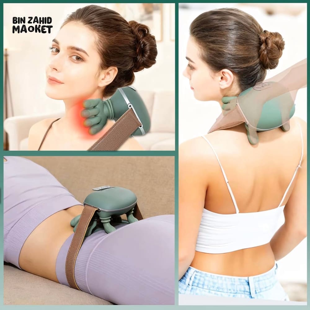 TRAPEZIUS NECK & SHOULDER MASSAGER WITH HEAT – MULTIFUNCTIONAL HOME KNEADING DEVICE