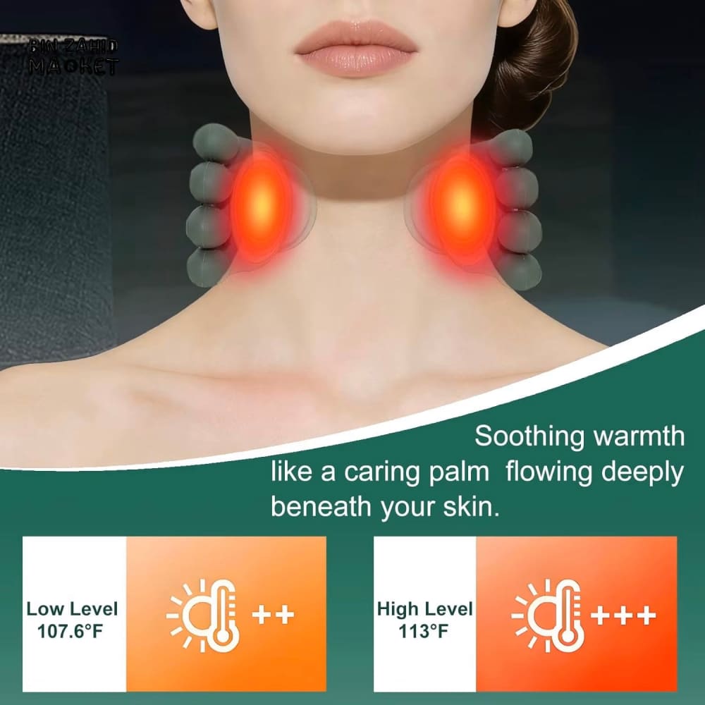 TRAPEZIUS NECK & SHOULDER MASSAGER WITH HEAT – MULTIFUNCTIONAL HOME KNEADING DEVICE