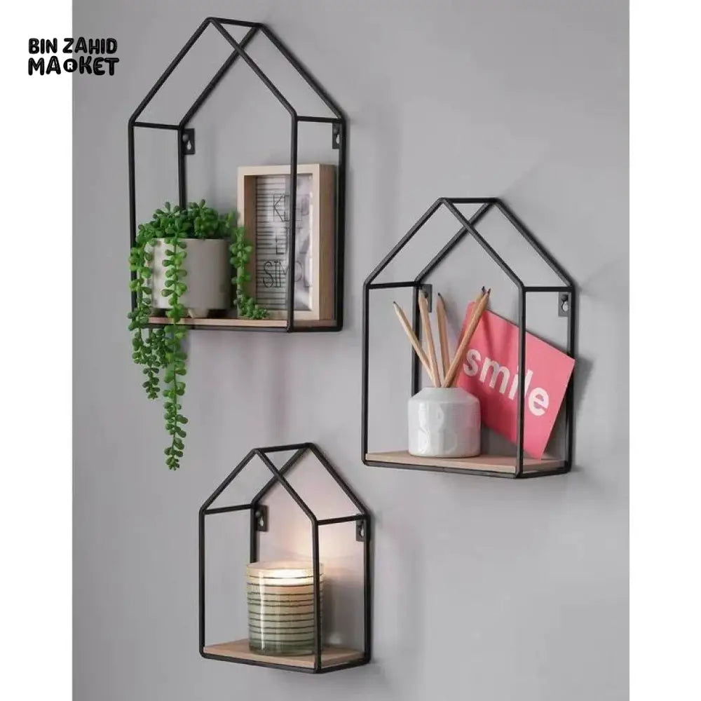 WALL MOUNTED HOME SHAPED SHELF